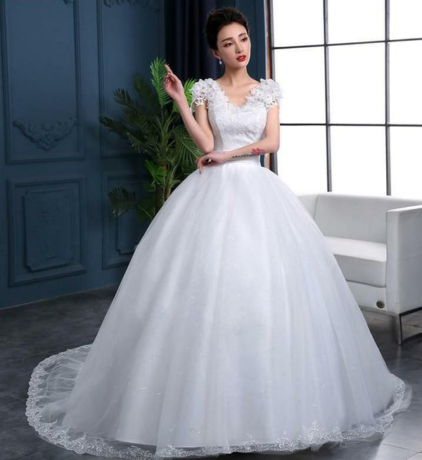 New Fashion Luxury High-end sleeved Wedding Dresses | EdleessFashion