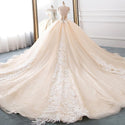 New Luxury High Neck Ball Gown Wedding Dress | EdleessFashion