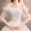 Elegant Lace Wedding Dresses Ball Gown Tassel | EdleessFashion