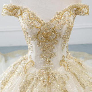 Gorgeous Ball Gown Wedding Dress with Beading | EdleessFashion