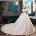 New Luxury Wedding Dress With  Sweep Train | EdleessFashion