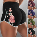 Women Booty Leggings Sport Women Fitness Floral Boyshorts - EdleessFashion