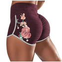 Women Booty Leggings Sport Women Fitness Floral Boyshorts - EdleessFashion