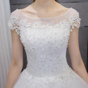 Sexy Beading Wedding Dress Applique Illusion Bridal Dress Ball Gown | EdleessFashion