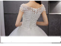 Sexy Beading Wedding Dress Applique Illusion Bridal Dress Ball Gown | EdleessFashion