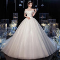 Sexy Wedding Dress Sweep Train Lace Up Ball Gown - EdleessFashion