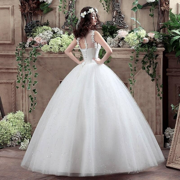 Princess Wedding Dress V-neck Wedding Gown | EdleessFashion