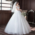 Sexy New Wedding Dress Elegant Boat Neck Gown - EdleessFashion