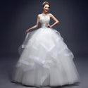 Sexy Strapless Wedding Dress Off White Floor Length Ball Gown | EdleessFashion