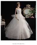 Sexy Wedding Dress Boat Neck Off White Ball Gown | EdleessFashion