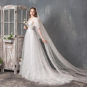 New A-line beautiful Wedding Dress With Small Train | EdleessFashion