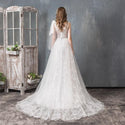 New A-line beautiful Wedding Dress With Small Train | EdleessFashion