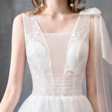 New A-line beautiful Wedding Dress With Small Train | EdleessFashion