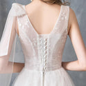 New A-line beautiful Wedding Dress With Small Train | EdleessFashion