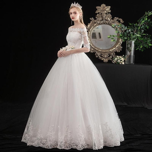 New Wedding Dress with Luxurious Lace | EdleessFashion