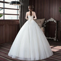 Elegant O Neck Three Quarter Wedding Dress | EdleessFashion