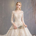 Elegant Wedding Dress with Floral Print | EdleessFashion