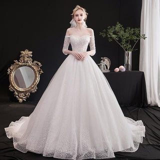 New Princess Wedding Dress with Luxury Lace | EdleessFashion