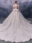 New Luxurious Wedding Dress with Beaded Crystal Bridal Gown | EdleessFashion