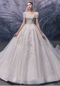 New Luxurious Wedding Dress with Beaded Crystal Bridal Gown | EdleessFashion