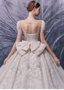 New Luxurious Wedding Dress with Beaded Crystal Bridal Gown | EdleessFashion