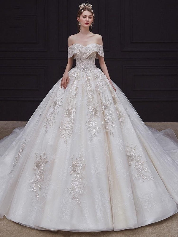 Luxury Sexy Wedding Dress Sweetheart Bridal Gown | EdleessFashion