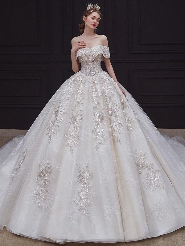 Luxury Sexy Wedding Dress Sweetheart Bridal Gown | EdleessFashion