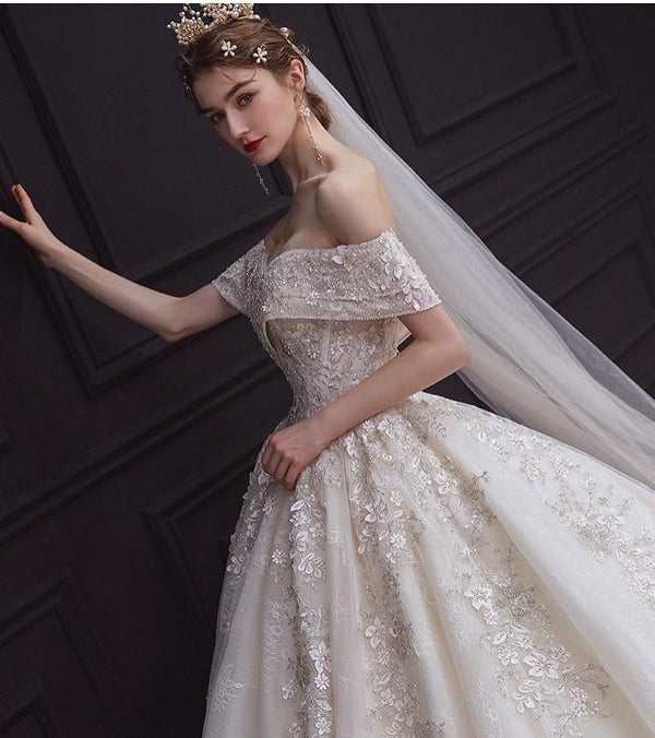 Luxury Sexy Wedding Dress Sweetheart Bridal Gown | EdleessFashion