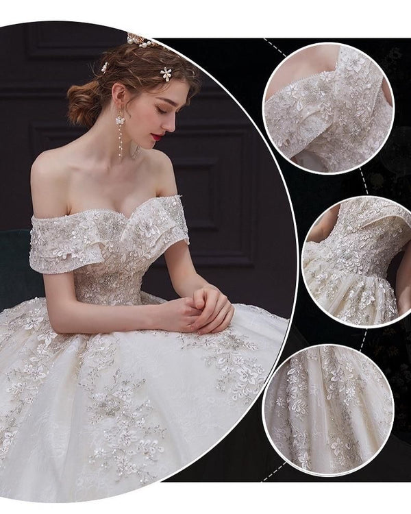 Luxury Sexy Wedding Dress Sweetheart Bridal Gown | EdleessFashion