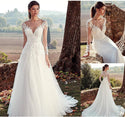 New Elegant A-Line Wedding Dresses Long Sleeves Gown | EdleessFashion