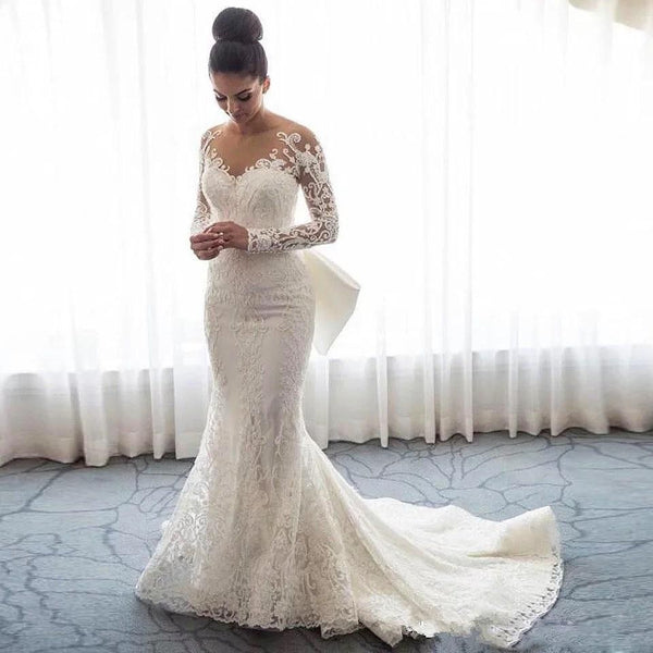 2 Pieces Luxury Wedding Dresses Detachable Train | EdleessFashion