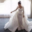 2 Pieces Luxury Wedding Dresses Detachable Train | EdleessFashion