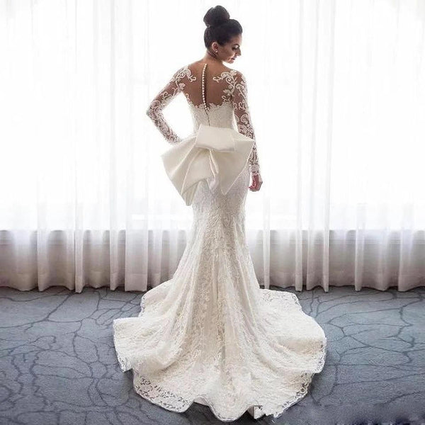 2 Pieces Luxury Wedding Dresses Detachable Train | EdleessFashion