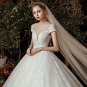 Luxury Wedding Dress With Sparkling Shiny Crystal Beads | EdleessFashion