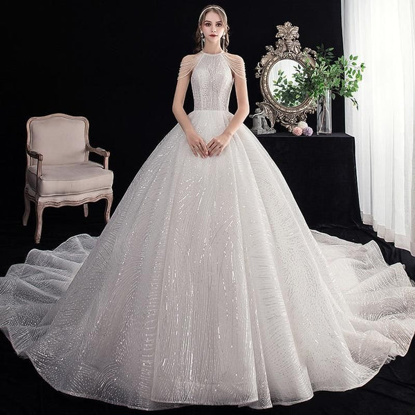 High Quality Luxury Lace Elegant Wedding Dress | EdleessFashion