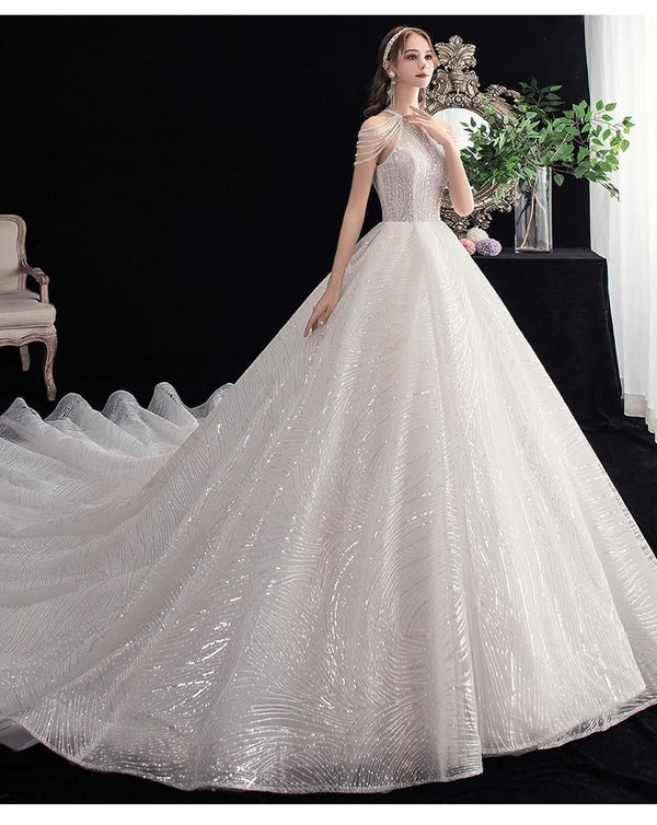 High Quality Luxury Lace Elegant Wedding Dress | EdleessFashion