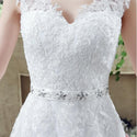 A-line with Sweep Train Wedding Dresses | EdleessFashion