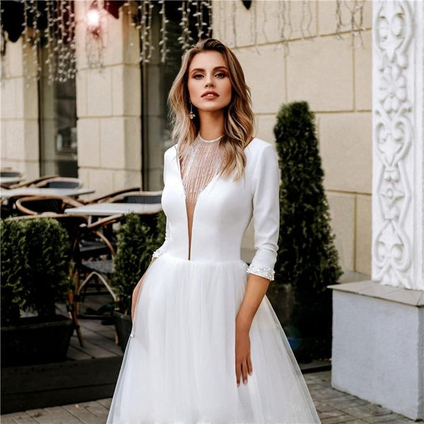 Sexy Boho Beading Elegant Wedding Dress | EdleessFashion