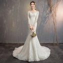 Royal Lace Bridal Wedding Gown with train | EdleessFashion