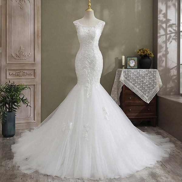 New Style Beautiful Lace Mermaid Wedding Dress | EdleessFashion