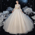 Luxury Princess Wedding Dress with Crystal Lace | EdleessFashion