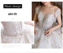 Luxury Princess Wedding Dress with Shiny Beading Crystals | EdleessFashion