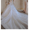 Luxury Elegant Wedding Dress with Sequined Beading | EdleessFashion