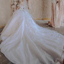 Luxury Elegant Wedding Dress with Sequined Beading | EdleessFashion