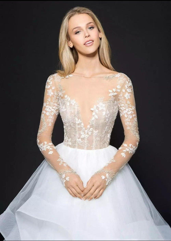 Luxury Princess Wedding Dress with Long Sleeve | EdleessFashion