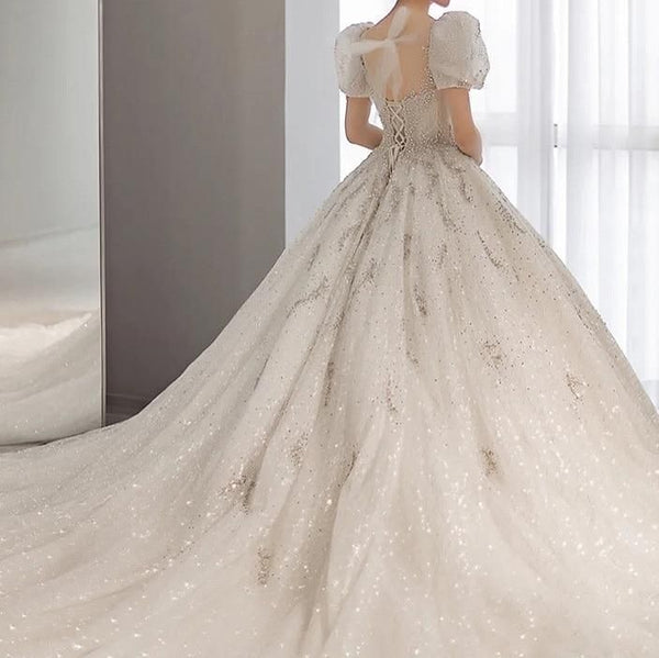 Luxury Wedding Dresses with Crystal Beads | EdleessFashion