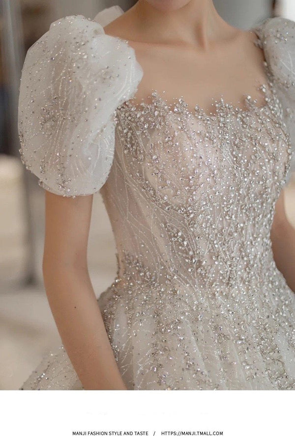 Luxury Wedding Dresses with Crystal Beads | EdleessFashion