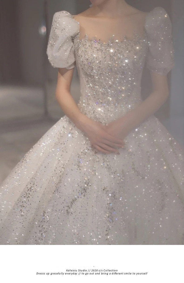 Luxury Wedding Dresses with Crystal Beads | EdleessFashion