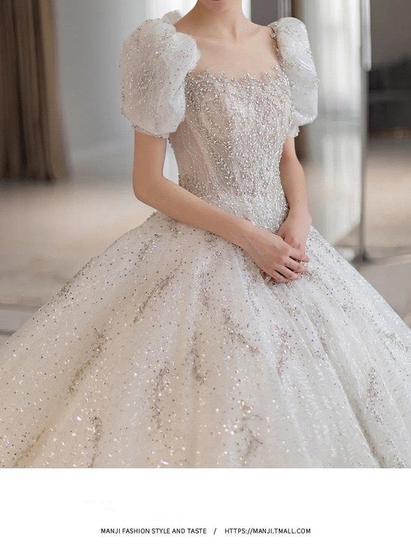 Luxury Wedding Dresses with Crystal Beads | EdleessFashion