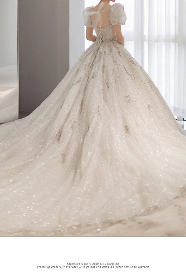 Luxury Wedding Dresses with Crystal Beads | EdleessFashion